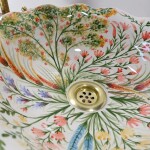 Handmade Floral Ceramic Sink