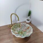 Handmade Floral Ceramic Sink