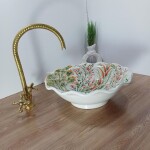 Handmade Floral Ceramic Sink