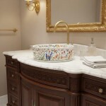 Handmade Floral Ceramic Sink