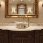 Handmade Floral Ceramic Sink
