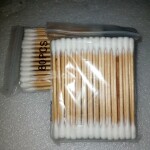 منظف الأذن أعواد قطن 80Pcs نوعية جيدة خشبية